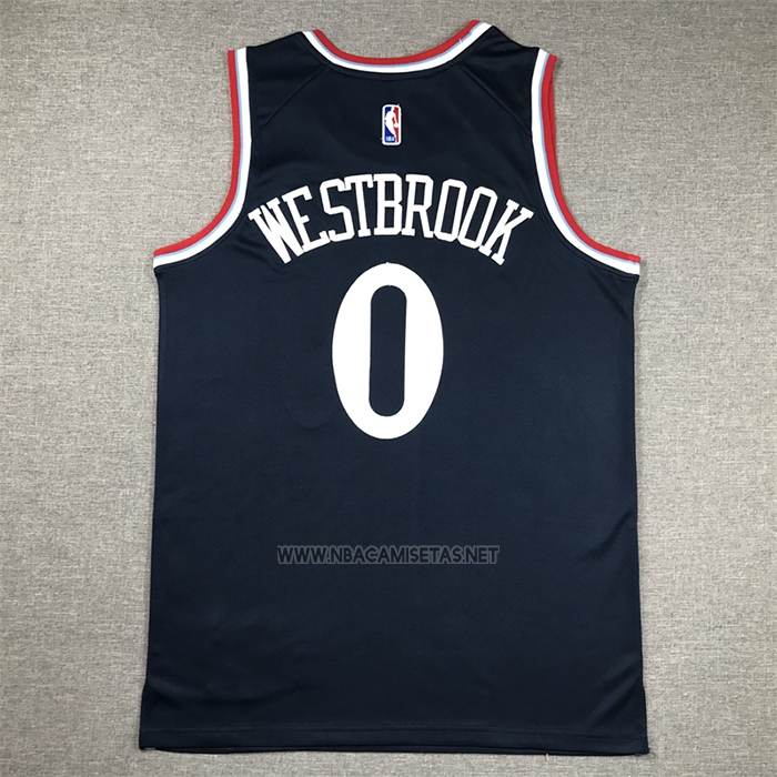 Camiseta Los Angeles Clippers Russell Westbrook NO 0 Icon 2024-25 Azul